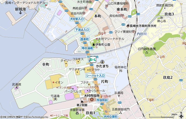 眼鏡市場大村(00404)付近の地図